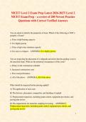 NICET Level 2 Exam Prep Latest 2026-2027&sol; Level 2 NICET Exam Prep &ndash; a review of 200 Newest Practice Questions with Correct Verified Answers