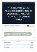 WGU D027 Objective Assessment Remediation Questions & Answers 2026-2027 Updated Edition &lpar;1&rpar;