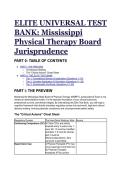 ELITE Mississippi &lpar;MSBPT&rpar; Physical Therapy Jurisprudence Exam Test Bank 2026&sol;2027 &vert; S-Tier Guide &  Questions