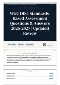 WGU D184 Standards-Based Assessment Questions & Answers 2026-2027 Updated Review