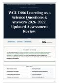 WGU D186 Learning as a Science Questions & Answers 2026-2027 Updated Assessment Review