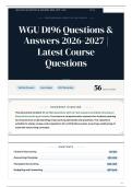 WGU D196 Questions & Answers 2026-2027 Latest Course Questions