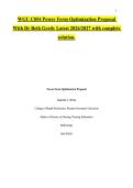 WGU C854 Power Form Optimization Proposal With Dr Beth Gordy Latest 2026&sol;2027 with complete solution&period;&NewLine;