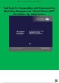 Test Bank For Conjunction with Framework for Marketing Management &lpar;Global Edition&comma;2015&rpar; 6th Edition&period; By&colon; Philip Kotler &period;