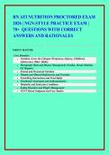 RN ATI NUTRITION PROCTORED EXAM &NewLine;2026 &vert; NGN-STYLE PRACTICE EXAM &vert; &NewLine;70&plus;  QUESTIONS WITH CORRECT &NewLine;ANSWERS AND RATIONALES 