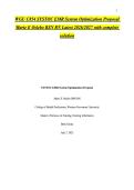 WGU C854 SYSTOC EMR System Optimization Proposal Marie E Oslebo BSN RN Latest 2026&sol;2027 with complete solution&NewLine;