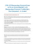 CMS ATI Pharmacology Proctored Exam ACTUAL EXAM 2026&sol;2027 &vert; ATI Pharmacology Proctored &vert; Verified Q&A  Pass Guaranteed - A&plus; Graded