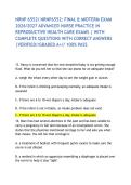 NRNP 6552&sol; NRNP6552&colon; FINAL & MIDTERM EXAM 2026&sol;2027 ADVANCED NURSE PRACTICE IN REPRODUCTIVE HEALTH CARE EXAMS &vert; WITH COMPLETE QUESTIONS WITH CORRECT ANSWERS &vert;VERIFIED&sol;&sol;GRADED A&plus;&sol;&sol; 100&percnt; PASS