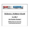NUR 6111 Exams 1&ndash;3 Study Guide &vert; Advanced Practice Nursing I &vert; William Paterson University&NewLine;