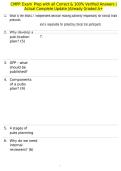CMPP Exam Prep with all Correct & 100&percnt; Verified Answers &vert;Actual Complete Update &vert;Already Graded A&plus;