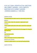 ALTA CALT EXAM &vert;UPDATED ACTUAL QUESTIONS AND CORRECT ANSWERS &vert; WITH COMPLETE QUESTIONS WITH CORRECT ANSWERS &vert;VERIFIED&sol;&sol;GRADED A&plus;&sol;&sol; 100&percnt; PASS