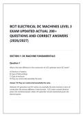 BCIT Electrical DC Machines Level 3 Exam &vert; 200&plus; Actual Questions & Answers