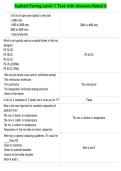 Asphalt Paving Level 1 Test with Answers Rated A 2026&vert;2027