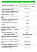 Asphalt Field Level I Test Questions with Answers Rated A