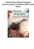 Solution Manual Physical Geography Laboratory Manual 13th Edition&vert; Latest Version