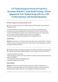 ATI Medical-Surgical Proctored Exam Prep Document 2026&sol;2027 &vert; Adult Health Nursing&comma; Clinical Judgment & NGN Medical-Surgical Review &vert; 100 Verified Questions with Detailed Rationales
