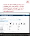 Legit NR-507 Advanced Pathophysiology Actual  2026 Week 8 Final Exam Complete 1-100 Exam  Questions Proctored via Examplify Chamberlain  University With Correct Answers &vert; 100&percnt; Pass  Guaranteed &vert; Graded A&plus;