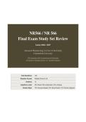 NR 566 FINAL EXAM STUDY SET 2026&sol;2027 &vert; Advanced Pharmacology for Family Care &vert; Verified Q&A &vert; Chamberlain &vert; Pass Guaranteed - A&plus; Graded&NewLine;&NewLine;