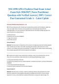 NSG 6998 APEA Predictor Final Exam Actual Exam Style 2026&sol;2027 &vert; Nurse Practitioner Questions with Verified Answers &vert; 100&percnt; Correct &vert; Pass Guaranteed Grade A &ndash; Latest Update