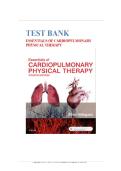 Test Bank for Essentials of Cardiopulmonary Physical Therapy 3rd Edition by Hillegass &ndash; Complete Exam Prep Resource&NewLine;