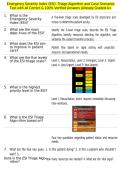 Emergency Severity Index &lpar;ESI&rpar;&colon; Triage Algorithm and Case Scenarios Test with all Correct & 100&percnt; Verified Answers &vert;Already Graded A&plus;