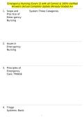 Emergency Nursing &lpar;Exam 2&rpar; with all Correct & 100&percnt; Verified Answers &vert;Actual Complete Update &vert;Already Graded A&plus;