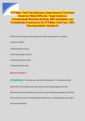 ETS Major Field Test &lpar;Business&rpar; Comprehensive Final Exam &NewLine;Advanced &sol; Mixed Difficulty &vert; Target Audience&colon; &NewLine;Undergraduate Business Students&comma; MBA Candidates&comma; and &NewLine;Professionals Preparing for the ETS Major Field Test &vert; 100&percnt; &NewLine;Pass Guaranteed &vert; Graded A&plus;