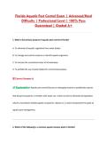Florida Aquatic Pest Control Exam &vert; Advanced&sol;Hard &NewLine;Difficulty &vert; Professional Level &vert; 100&percnt; Pass &NewLine;Guaranteed &vert; Graded A&plus;
