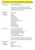 Med Surg Exam 3- Emergency Severity Index&sol; Triage&sol; Multiple Trauma with all Correct & 100&percnt; Verified Answers &vert;Already Graded A&plus;