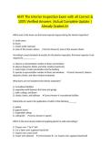 AHIT The Interior Inspection Exam with all Correct & 100&percnt; Verified Answers &vert;Actual Complete Update &vert;Already Graded A&plus;