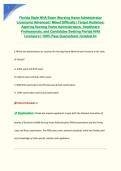 Florida State NHA Exam &lpar;Nursing Home Administrator &NewLine;Licensure&rpar; Advanced &sol; Mixed Difficulty &vert; Target Audience&colon; &NewLine;Aspiring Nursing Home Administrators&comma; Healthcare &NewLine;Professionals&comma; and Candidates Seeking Florida NHA &NewLine;Licensure &vert; 100&percnt; Pass Guaranteed &vert; Grad