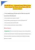 Galen NSG 3100 Exam 1 &ndash; Fundamental Concepts & Skills for Nursing &NewLine;Practice I Advanced&sol;Hard Difficulty &vert; Nursing Students &vert; 100&percnt; Pass &NewLine;Guaranteed &vert; Graded A&plus;