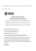 WGU D028 MASTER OF SCIENCE&comma; NURSING CORE CLINICAL PRACTICE EXPERIENCE &lpar;CPE&rpar; RECORD 