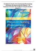 Test Bank For Karch&rsquo;s Focus On Nursing Pharmacology 10th Edition By Rebecca&comma;2026 All Chapters 1-59&period; Questions & Answers Plus Feedback &lpar;Complete Solution Rated A&plus;&rpar;