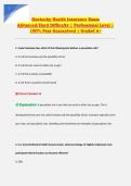 Kentucky Health Insurance Exam &NewLine;Advanced&sol;Hard Difficulty &vert; Professional Level &vert; &NewLine;100&percnt; Pass Guaranteed &vert; Graded A&plus; 