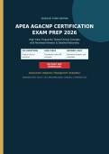 APEA AGACNP CERTIFICATION EXAM PREP 2026&colon; 250 High-Yield Practice Questions with Verified Answers & Rationales &vert; Latest 2026&sol;2027 Edition &vert; Graded A&plus;