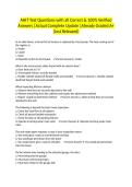 AHIT Test Questions with all Correct & 100&percnt; Verified Answers &vert;Actual Complete Update &vert;Already Graded A&plus; &lpar;Just Released&rpar;
