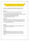 EPD v7 Exam Questions and Verified Answers 2026 &NewLine;Comprehensive Practice Test & Study Guide 
