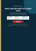APEA AGACNP PRACTICE EXAM 2026&colon; 250 High-Yield Practice Questions with Verified Answers & Rationales &vert; Latest 2026&sol;2027 Edition &vert; Graded A&plus;