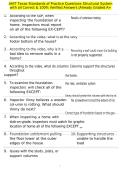 AHIT Texas Standards of Practice Questions Structural System with all Correct & 100&percnt; Verified Answers &vert;Already Graded A&plus;