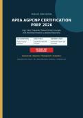 APEA AGPCNP CERTIFICATION PREP 2026&colon; 250 High-Yield Practice Questions with Verified Answers & Rationales &vert; Latest 2026&sol;2027 Edition &vert; Graded A&plus;