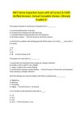 AHIT Home Inspection Exam with all Correct & 100&percnt; Verified Answers &vert;Actual Complete Version &vert;Already Graded A&plus;