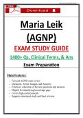 Maria Leik AGNP Exam Study Guide &lpar;2026&sol;2027&rpar; &ndash; 1400&plus; Questions&comma; Clinical Terms & Answers for Adult-Gerontology NP Board Exam Prep &lpar;PDF&rpar;
