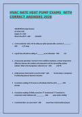  HVAC NATE HEAT PUMP EXAMS WITH CORRECT ANSWERS 2026&sol; NATE Heat Pump Exams &vert; Study Guide with Answers &vert; 