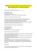 AHIT The Structural Inspection Test with all Correct & 100&percnt; Verified Answers &vert;Already Graded A&plus;