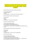 The Exterior Inspection&colon; AHIT with all Correct & 100&percnt; Verified Answers &vert;Actual Complete Update &vert;Already Graded A&plus;