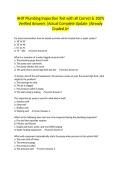 AHIT Plumbing Inspection Test with all Correct & 100&percnt; Verified Answers &vert;Actual Complete Update &vert;Already Graded A&plus;