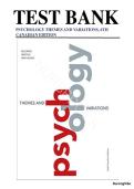Psychology&colon; Themes and Variations &ndash; 6th Canadian Edition &ndash; McCann&comma; Weiten & Matheson &vert; Complete Test Bank