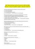 AHIT Electrical Exam with all Correct & 100&percnt; Verified Answers &vert;Actual Complete Update &vert;Already Graded A&plus;