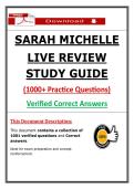 Sarah Michelle Live Review Study Guide &ndash; 1000&plus; Practice Questions & Verified Answers for Nurse Practitioner Exam Prep &lpar;PDF&rpar;